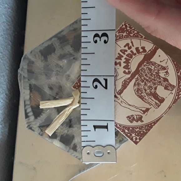 African Swazi Candle 4in Pillar leopard - Picture 11 of 12